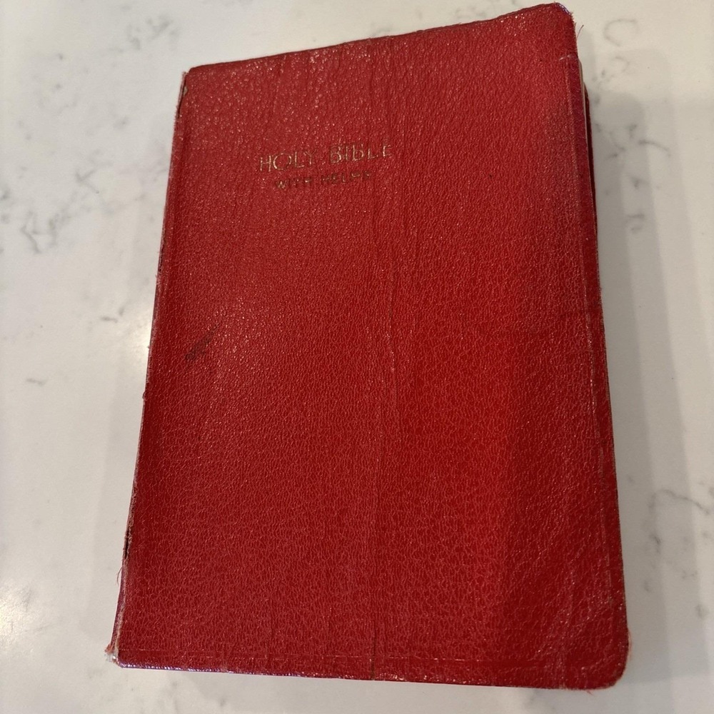 VTG‎ HOLY BIBLE Revised Standard Version 1952 Thomas Nelson RED Leather Cover